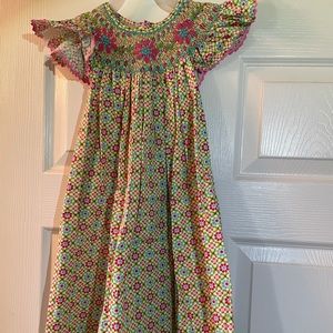 Smocked girls dress